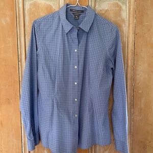 Eddie Bauer Womens Medium Blue Button Down Shirt